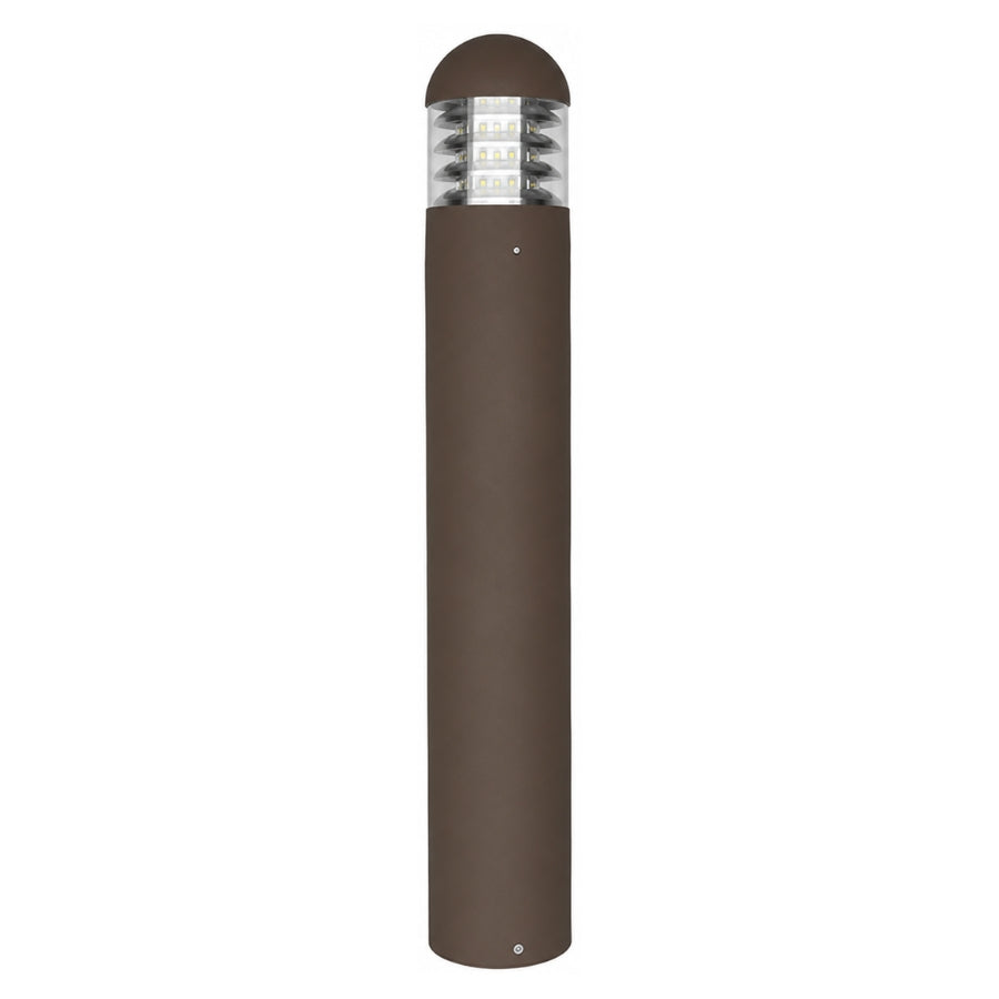 24W Modern Slotted Ring LED Bollard Light – Selectable 14W/19W/24W, 3CCT Adjustable 3000K/4000K/5000K/5700K, 3600LM Output, IP65 Waterproof Aluminum Housing, UL ETL DLC Certified Outdoor Garden & Landscape Lighting – 5-Year Warranty
