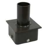Tenon Adapter for 6" Square Pole, Fits 2-3/8" Slip Fitter Lights, Heavy-Duty Steel Mounting Bracket for Shoebox and Flood Lights, Dark Bronze Finish