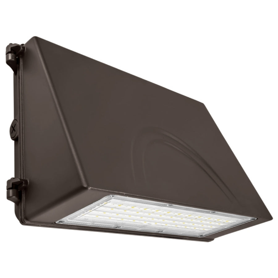 40W LED Full Cutoff Wall Pack Light – 5200 Lumens 5000K Daylight, 120-277V 0-10V Dimmable Outdoor Security Fixture, IP65 Waterproof Bronze Housing, Commercial Exterior Lighting, 175W Metal Halide Equivalent