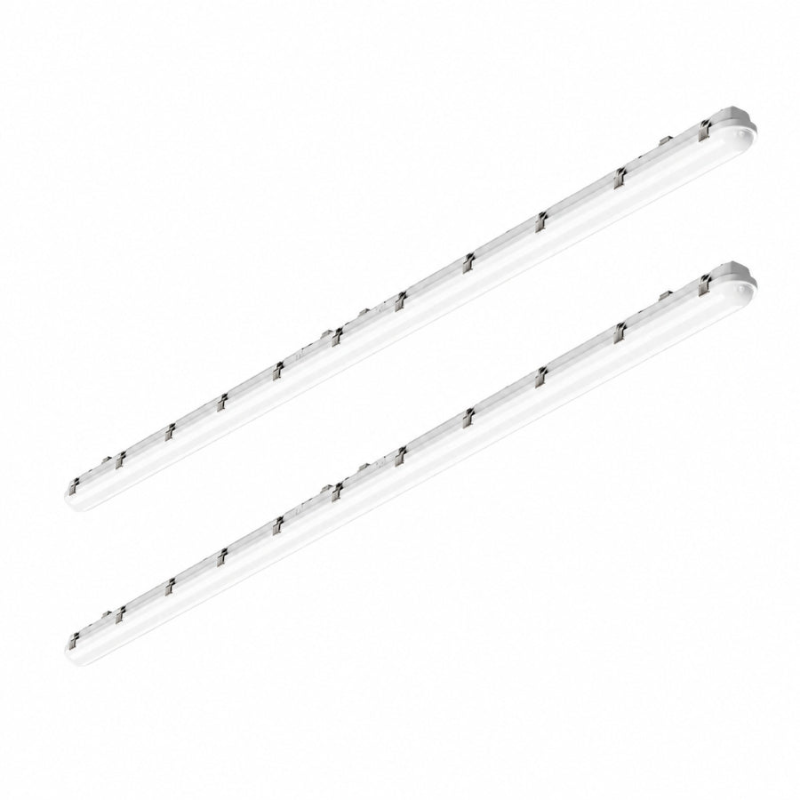 8FT LED Vapor Tight Light Fixture – 120W/110W/100W/90W Adjustable, 5CCT Selectable 3000K-6500K, IP65 Waterproof Dimmable Commercial Shop Light for Parking Garage, Warehouse, Car Wash, ETL Listed