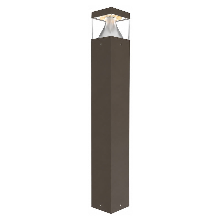 24W Flat Top Cylinder LED Bollard Light – Selectable 14W/19W/24W, 3000K/4000K/5000K/5700K 3CCT Adjustable, 3600LM High Output, 120° Wide Beam, IP65 Waterproof Die-Cast Aluminum, UL ETL DLC Certified Outdoor Pathway & Landscape Lighting – 5-Year Warranty