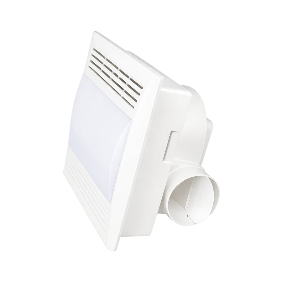 45W LED Exhaust Fan with Light, 100 CFM Quiet Ceiling Mount Ventilation Fan, 5700K Daylight, Moisture & Odor Removal, IP44 Damp Rated White Fixture, 120V, 5-Year Warranty