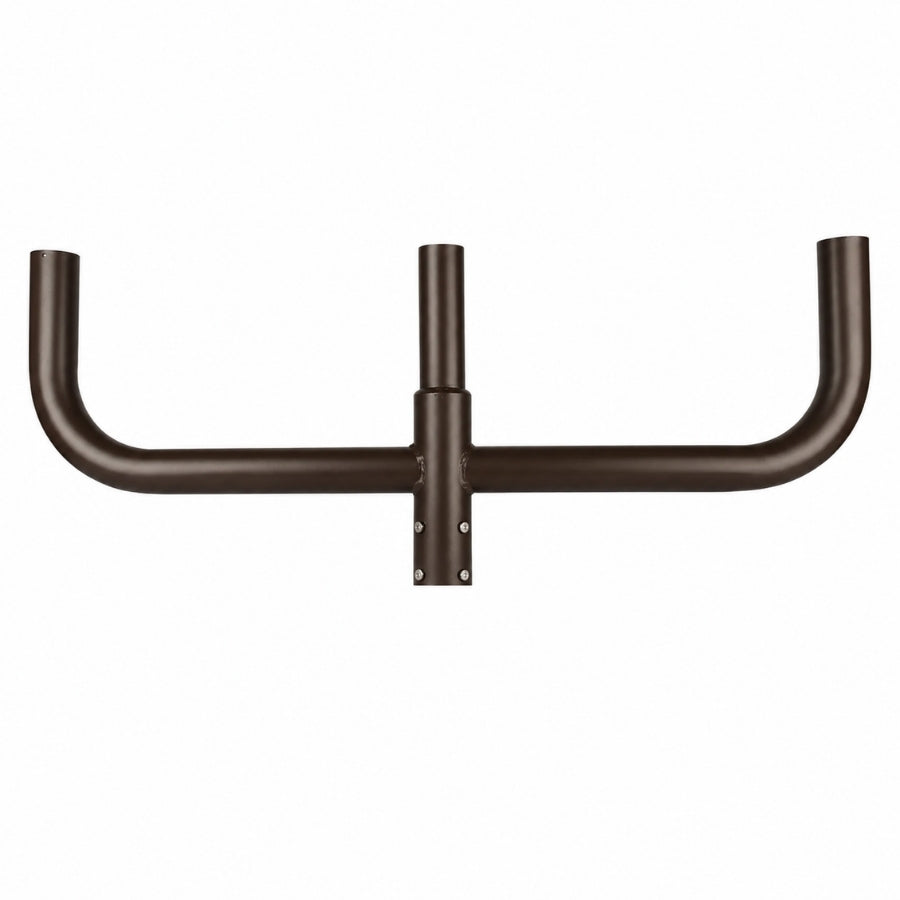 Outdoor Lighting Fixtures - 180 Degree Bullhorn with 3 Tenons, Round Base Tenon Adapter for 3 Lights, Top Mount Bracket for 2 3/8" Slip Fitter, Parking Lot & Street Light Mounting