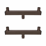Light Fixture Mounting Bracket - Slip Fitter Tenon Adapter for 2 Lights 3/8 Inch, Street & Parking Lot Area Lights Bullhorn Mount
