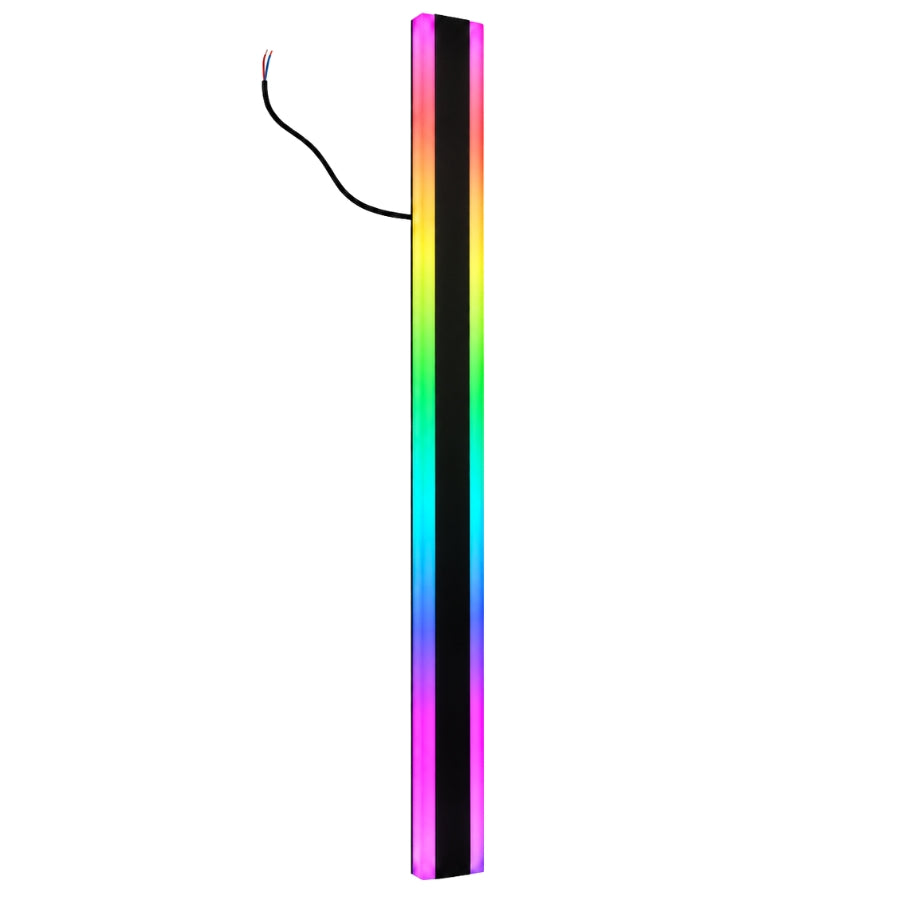 4FT RGB Slim Linear LED Wall Light, Smart Color-Changing LED Wall Sconce with LotusLamp X App Control, Midnight Black Finish, Multicolor Ambient Lighting for Gaming Room, Bedroom, Living Room, Restaurant and Modern Interiors