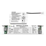 8W Low Temperature Split Built-In Emergency Backup Battery Driver – 100-347VAC LED Emergency Power Supply, 36-56VDC Output, 90-Minute Backup, LiFePO4 Battery, Test Switch & Indicator, UL924 LED Emergency Driver for Panels Troffers Downlights