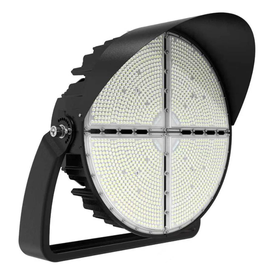 800W/1000W/1200W LED Stadium Light (Replaces 2000W–4000W Metal Halide), Adjustable Beam Angle Sports Flood Light, 125–130LM/W High Output, 5000K Daylight, 277–480V, IP65 Waterproof, 10KV Surge Protection High Mast Arena Lighting