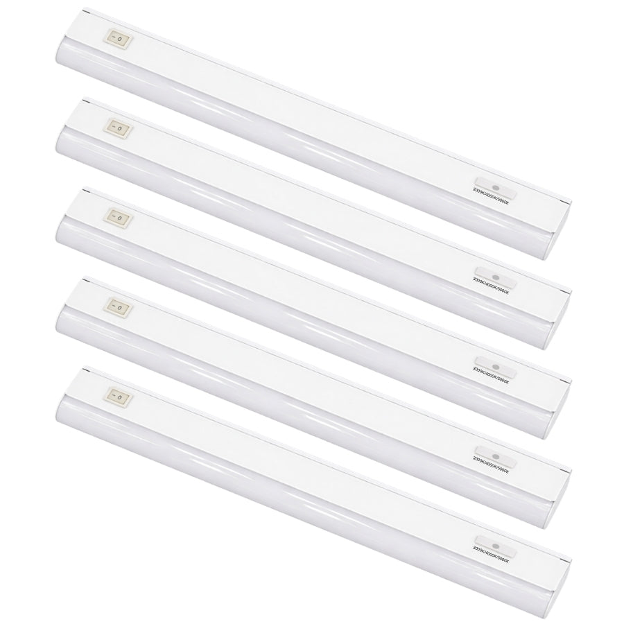 5 pack 21 inch LED under cabinet light bars hardwired 3CCT selectable slim kitchen cabinet lighting