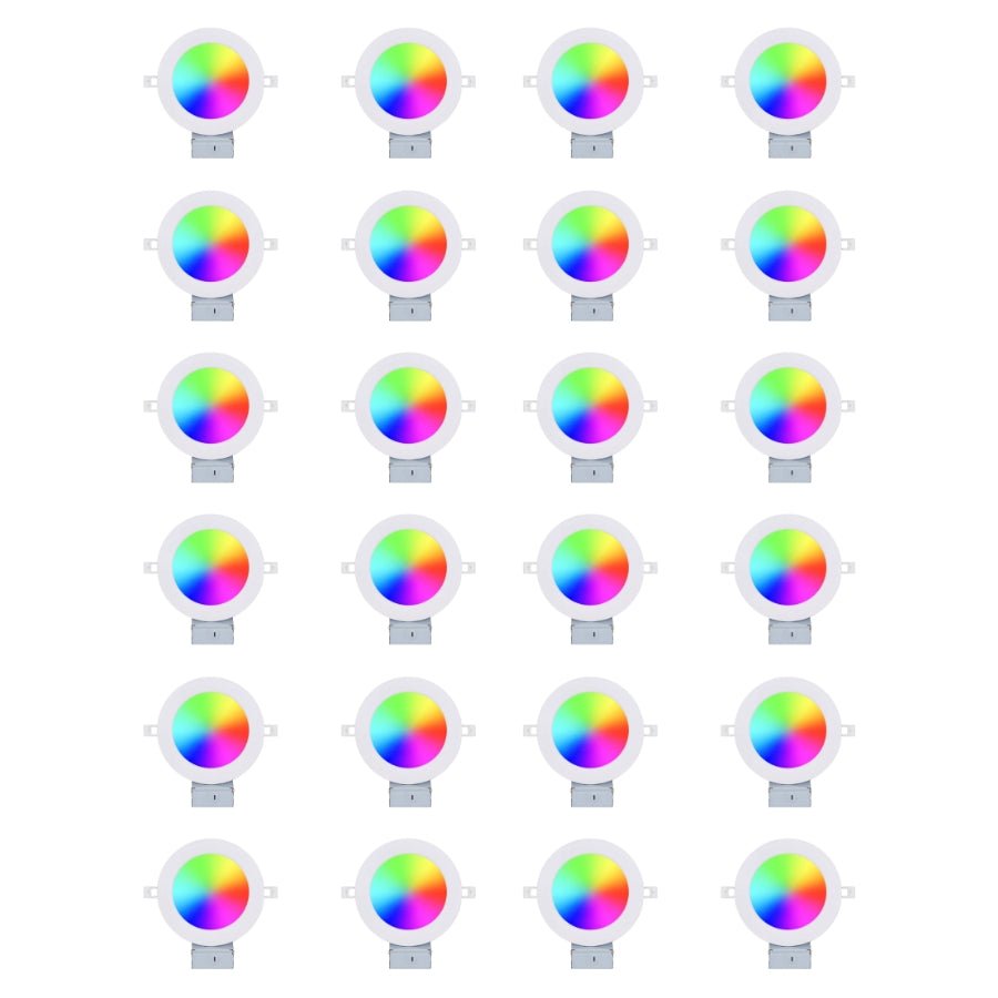 24 pack LED recessed rgb color changing downlight  6 Inch 12w, 1080 lumens at switchtoled 