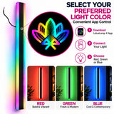 4FT RGB Slim Linear LED Wall Light, Smart Color-Changing LED Wall Sconce with LotusLamp X App Control, Midnight Black Finish, Multicolor Ambient Lighting for Gaming Room, Bedroom, Living Room, Restaurant and Modern Interiors