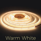 24VDC 10M Accent Series Dotless Strip Lights – 24V COB LED Strip 32ft, 528 LEDs/m, Dimmable, Dot-Free Indoor Tape for Cabinets, Shelves, Rooms & Accent Lighting – ETL, IP20