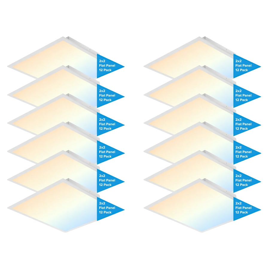 2x2 LED panel lights 12 pack office commercial ceiling lighting