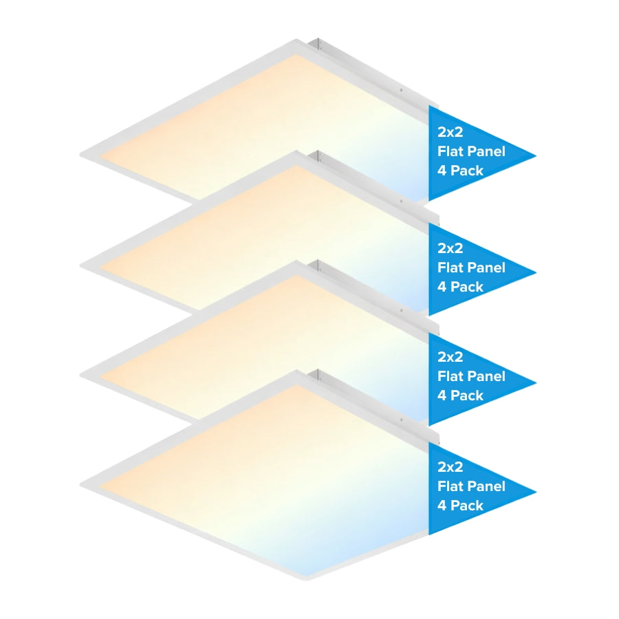 2x2 LED flat panel light 4 pack bright office ceiling lighting