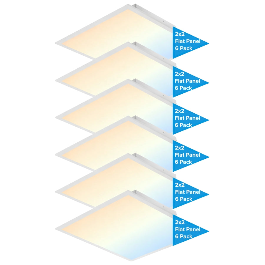 2x2 LED panel lights 6 pack commercial drop ceiling lighting