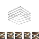 2x2 FT Edge-Lit Ceiling light fixture with geometric design on a white background