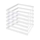 Easy-install 2x2 LED light panel mounting kit – 6 pack white aluminum frames