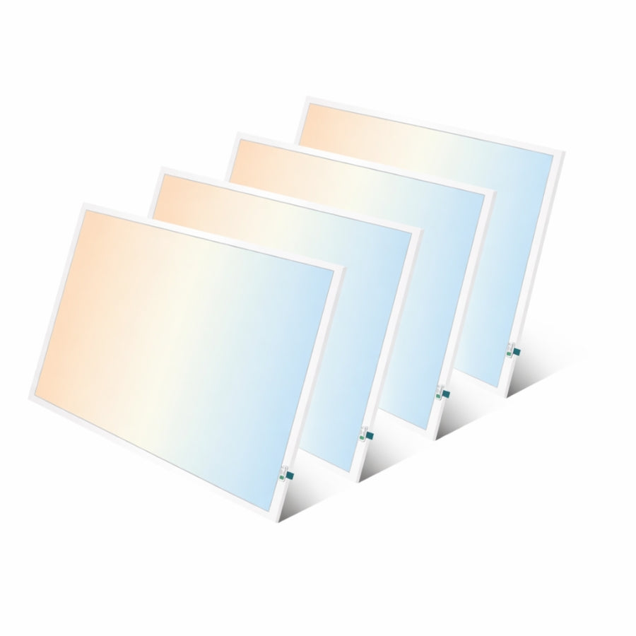 Three gradient color swatches on a white background at switchtoled.