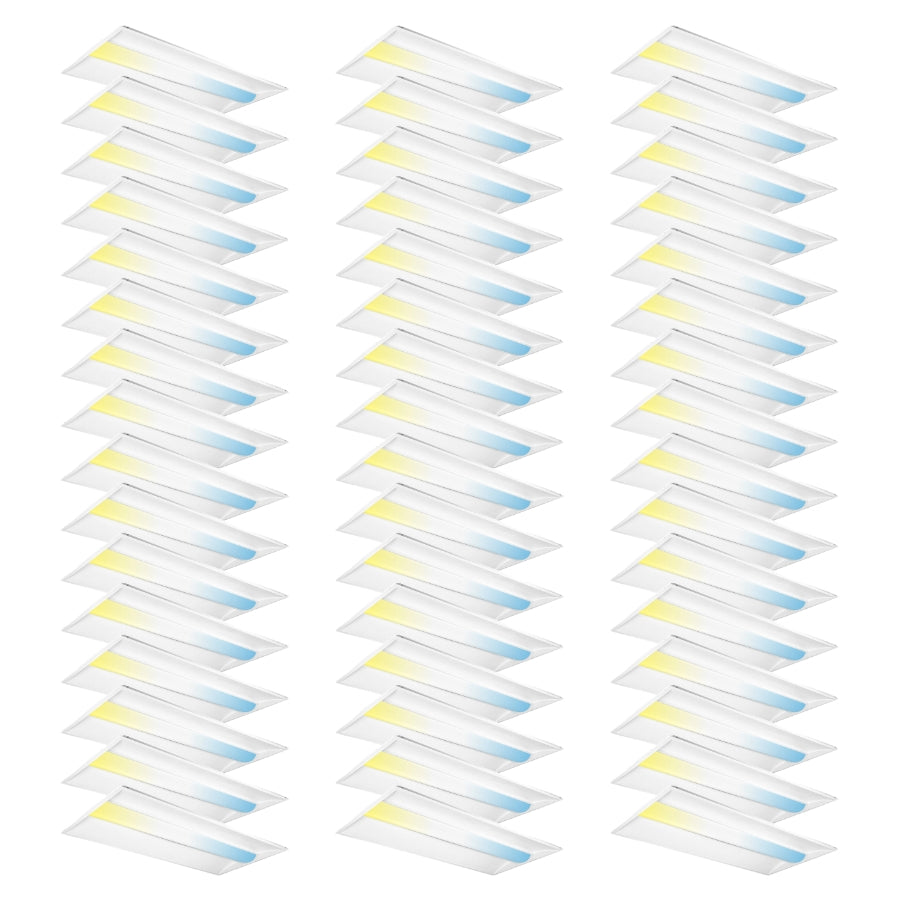2x4 LED Troffer Lights 48 Pack – High Lumen 3750-9000LM, 0-10V Dimming, 100-277V Commercial LED Panel