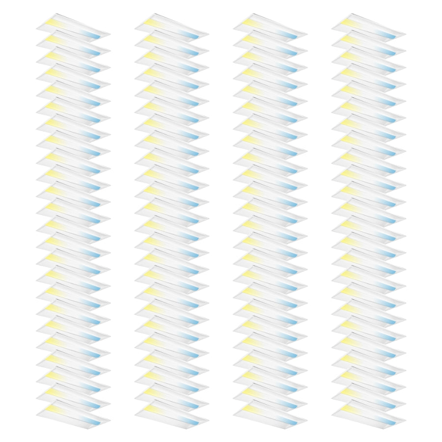 2x4 LED Troffer Lights 96 Pack – Architectural 3D Panel, Wattage & CCT Selectable, DLC Premium Commercial Lighting