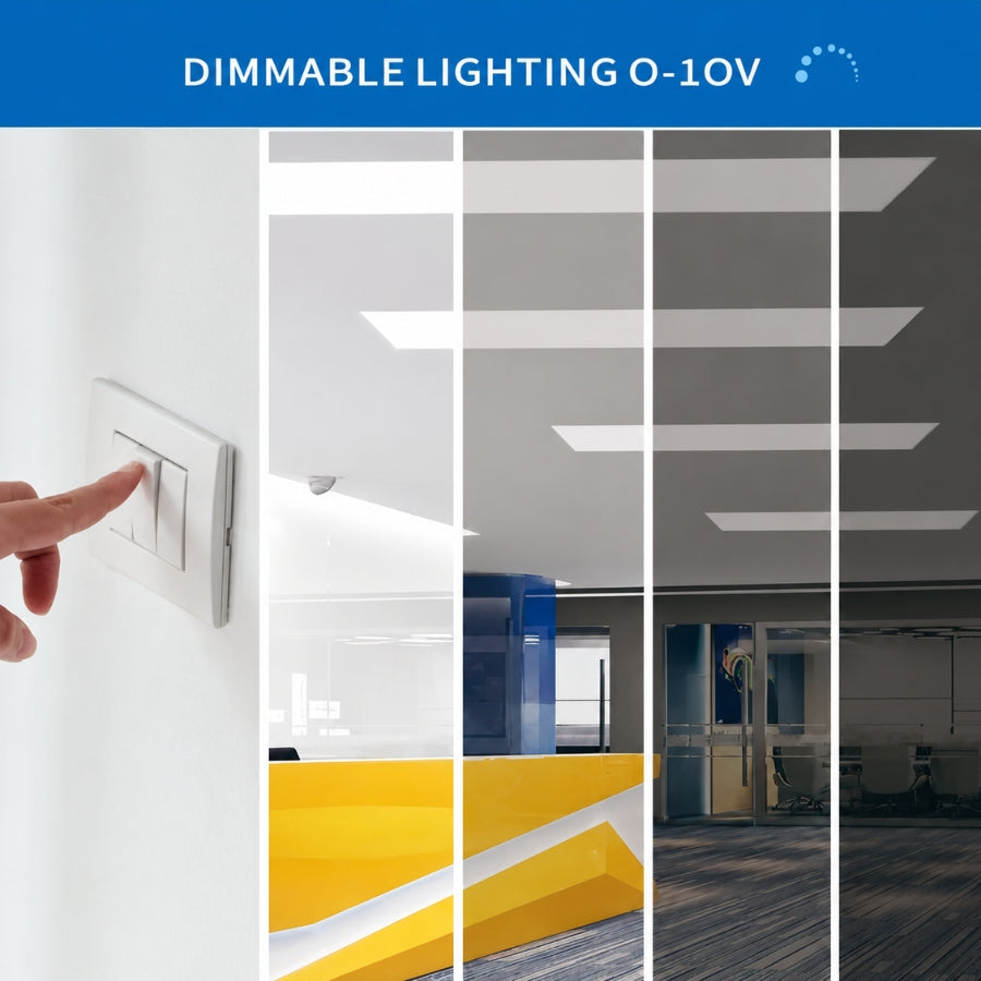 2x4 LED Flat Panel Light 0-10V Dimmable at Switchtoled.com