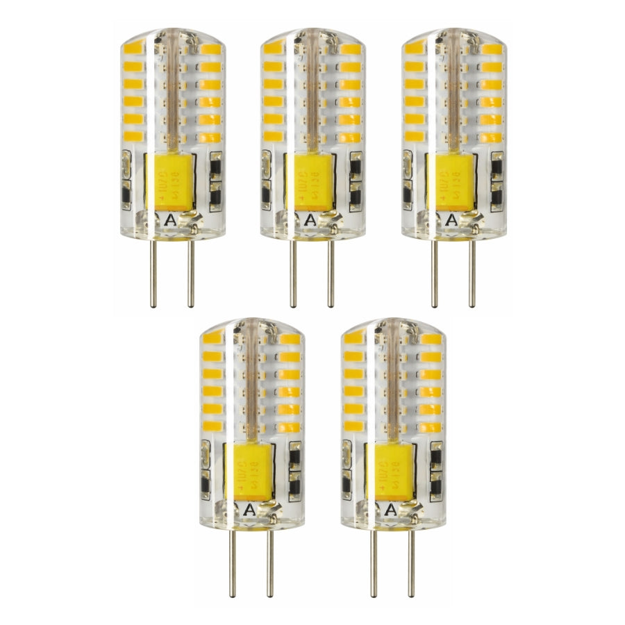 G4 LED Bulbs, JC Bi-Pin Base T3, 3W AC/DC 12V, 20W–30W Halogen Replacement, 220–260 Lumens, Warm White 3000K, Non-Dimmable, Landscape, RV & Under Cabinet Lighting