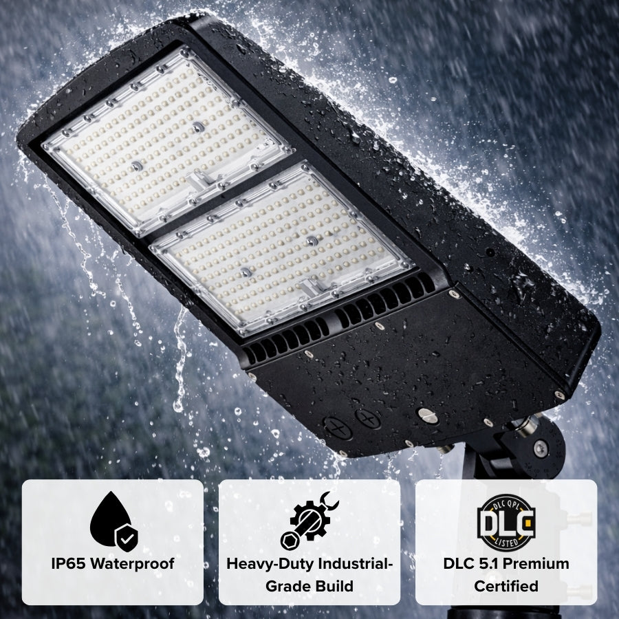 IP65 waterproof 300W LED parking lot light heavy duty commercial outdoor fixture at switchtoled.com
