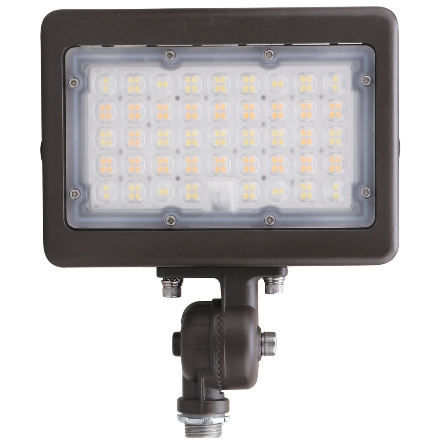 30W 40W 50W LED flood light with adjustable knuckle mount in bronze housing for outdoor security and area lighting