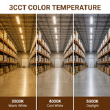 4FT LED Wraparound Light – 40W, 3CCT Adjustable 3000K/4000K/5000K, 5200 Lumens, 0-10V Dimmable, 120-277V, Up to 128W Fluorescent Equivalent, UL/DLC Damp Location Rated, Motion Sensor & Emergency Backup Ready, 5-Year Warranty