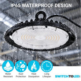 250W UFO LED High Bay Light, 37,500 Lumens, 750W Metal Halide Equivalent, 5700K Cool White, 120-277V AC, 90° Beam Angle, 6FT Cable Included, UL & cUL Listed, 3-Year Warranty, Commercial Warehouse Lighting