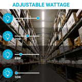 8FT LED Linear Strip Light with Emergency Backup & Motion Sensor, Selectable CCT and Wattage, 0-10V Dimmable, Up to 10,400 Lumens, 50W/64W/70W/80W, 3000K/3500K/4000K/5000K/6500K, 100-277V, Commercial-Grade, 5-Year Limited Warranty