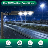 450W Outdoor LED Lights, 5000K 58500LM LED Parking Lot Light, Shoebox Light Fixture, IP65 Waterproof Area Flood Light, DLC UL Listed, 100–277V