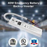 40W LED Emergency Battery Backup Inverter, 100-347V Input, 170VDC Output Emergency Driver, 90-Minute Backup Power Supply for LED Panel, Troffer & High Bay Lights, UL924 Commercial Emergency Lighting Solution