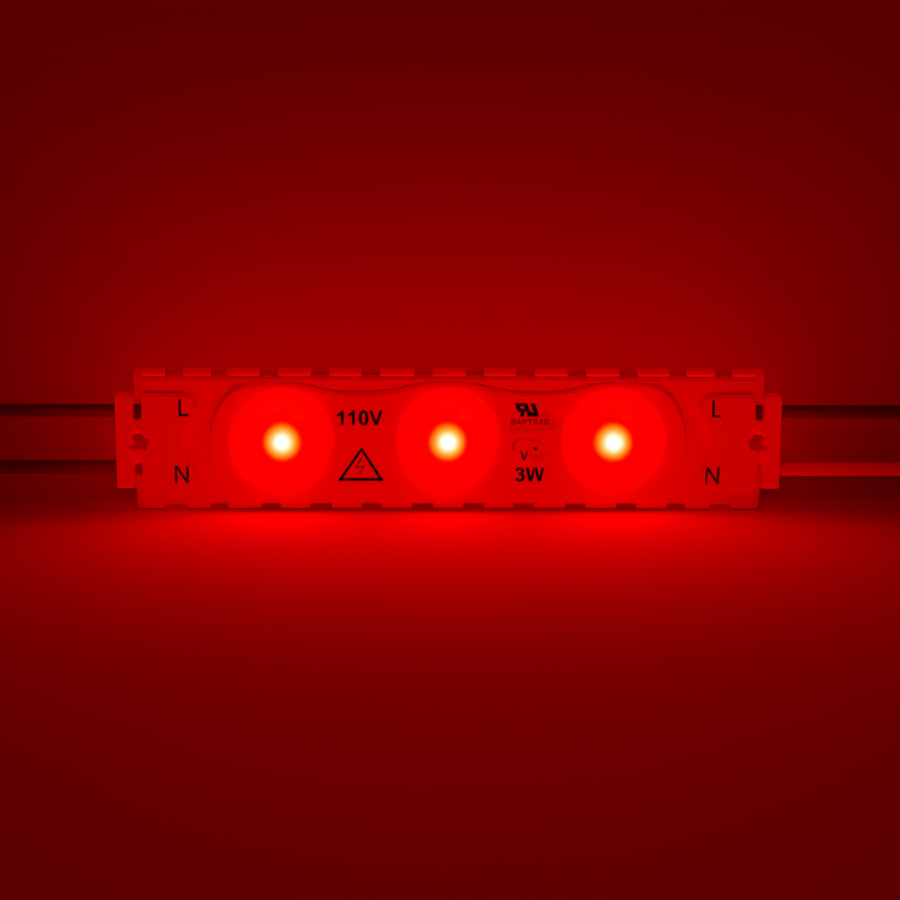 LED Module String Lights – Red/Green/White, 3W/Module, 390LM, 110V/220V, 130LM/W, CRI 90+, IP67 Waterproof, Dimmable, 48FT, UL Certified, 50,000 Hrs Lifespan