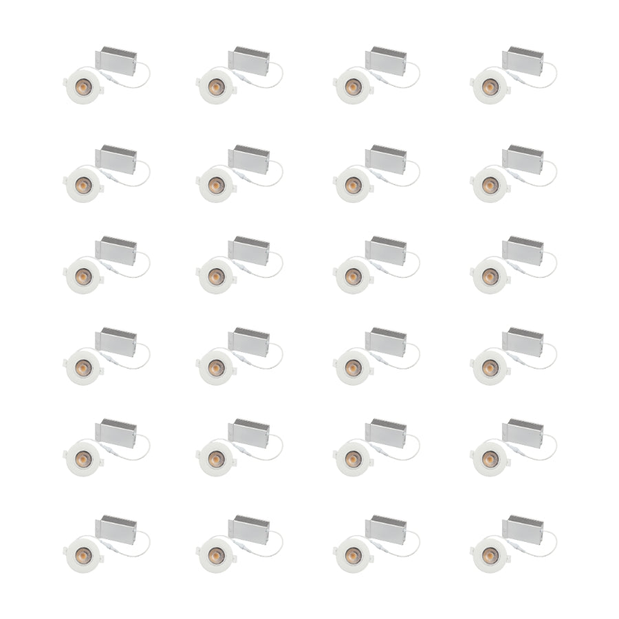 LED Recessed Ceiling Lights, 3 Inch Dimmable 5CCT Ultra-Thin with Junction Box, 8W Canless Slim Panel Downlight, 2700K/3000K/3500K/4000K/5000K, IC Rated, ETL