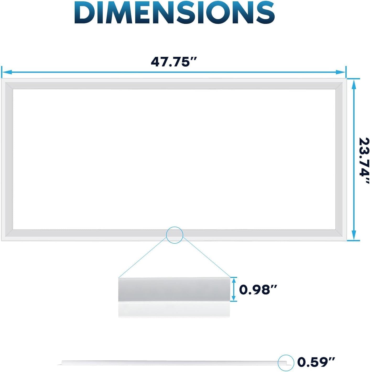 2x4 FT Edge-Lit Frame and T-grid LED Panel Lights,5CCT Selectable 3000K-6500K, 5200/6500/7800LM,40W/50W/60W Switch, Grid Drop Ceiling Lights,0-10V Dimmable,Damp Rated,100-277V,ETL Listed DLC Premium