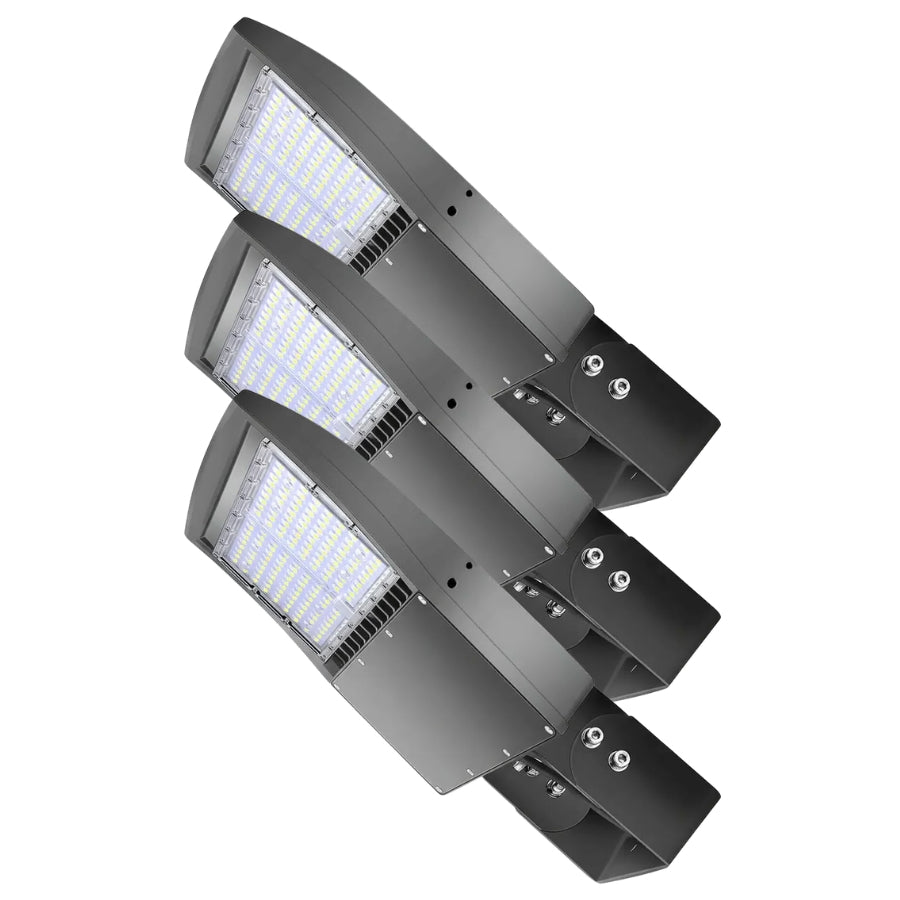 3 Pack 100W LED Parking Lot Light Yoke Mount at switchtoled