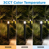 24W Modern Mushroom Top LED Bollard Light – Selectable 14W/19W/24W, 3CCT Adjustable 3000K–5700K, 3600LM Output, IP65 Waterproof Die-Cast Aluminum, UL ETL DLC Certified Outdoor Pathway & Landscape Lighting – 5-Year Warranty