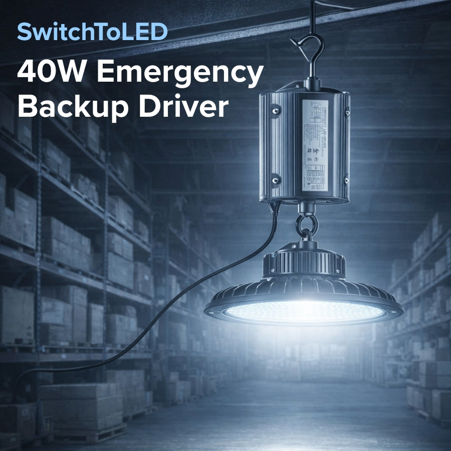 Led Backup 40W LED Emergency Backup Driver for Dimmable UFO High Bay Lights, Rech ...