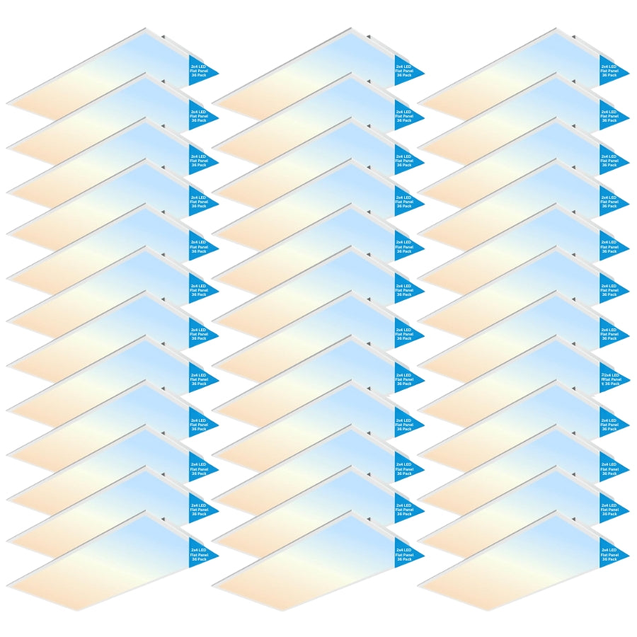 48 pack 2x4 ft white led flat panel troffer light​ at switchtoled