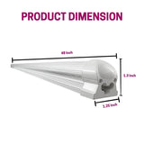 product dimension length 48 inch, width 1.25 inch and height 1.3 inch at switchtoled 