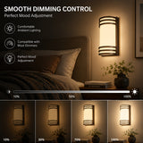 12W LED Wall Sconce Light, 700 Lumens, 3CCT Selectable 3000K/4000K/5000K, Dimmable Indoor Wall Mount Fixture, AC 120V Hardwired Modern LED Wall Lamp, 50W Metal Halide Equivalent, CRI90, Energy Saving