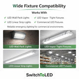 8W Low Temperature Split Built-In Emergency Backup Battery Driver – 100-347VAC LED Emergency Power Supply, 36-56VDC Output, 90-Minute Backup, LiFePO4 Battery, Test Switch & Indicator, UL924 LED Emergency Driver for Panels Troffers Downlights