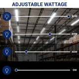 8FT LED Wraparound Light – 80W, 3CCT Adjustable 3000K/4000K/5000K, 10400 Lumens, 0-10V Dimmable, 120-277V, Up to 256W Fluorescent Equivalent, DLC Damp Location Rated, Motion Sensor & Emergency Backup Ready, 5-Year Warranty