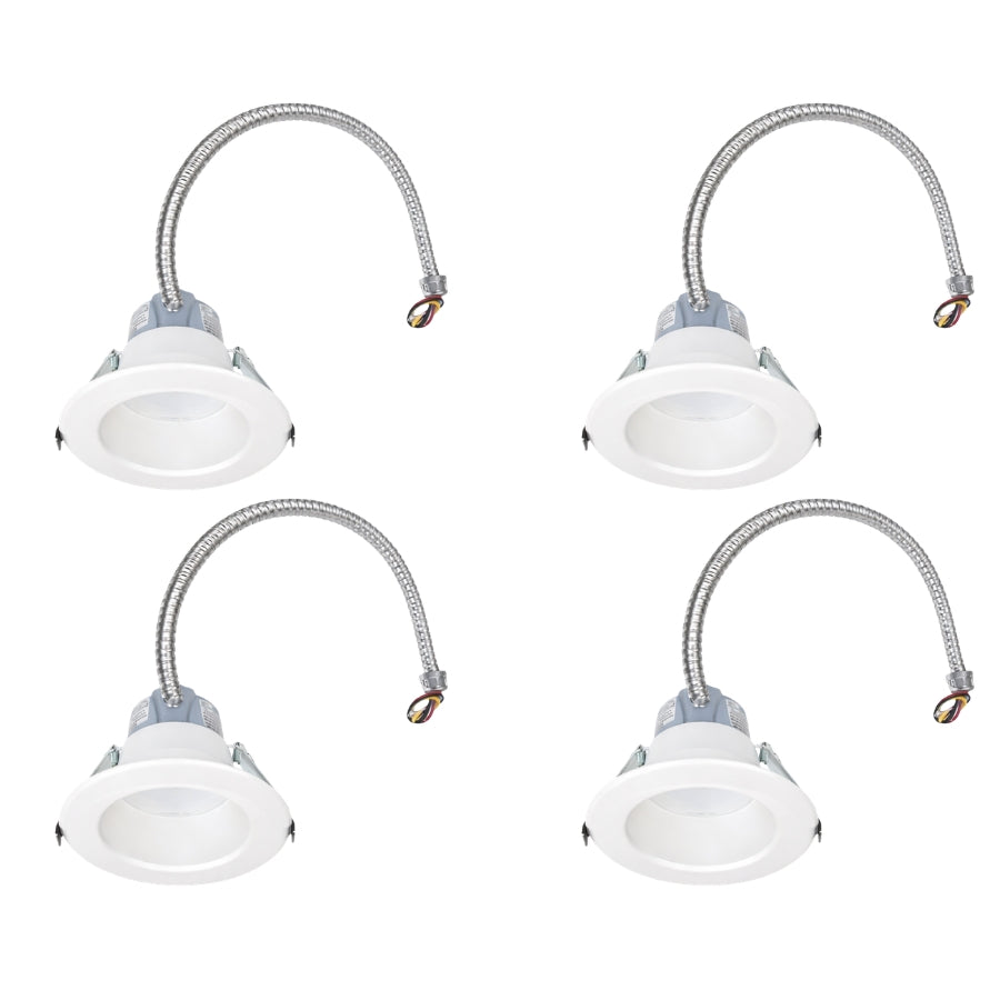 4 Pack 4 Inch Commercial LED Downlight 5.5W 8W 12W Selectable 0-10V Dimmable at SwitchToLED