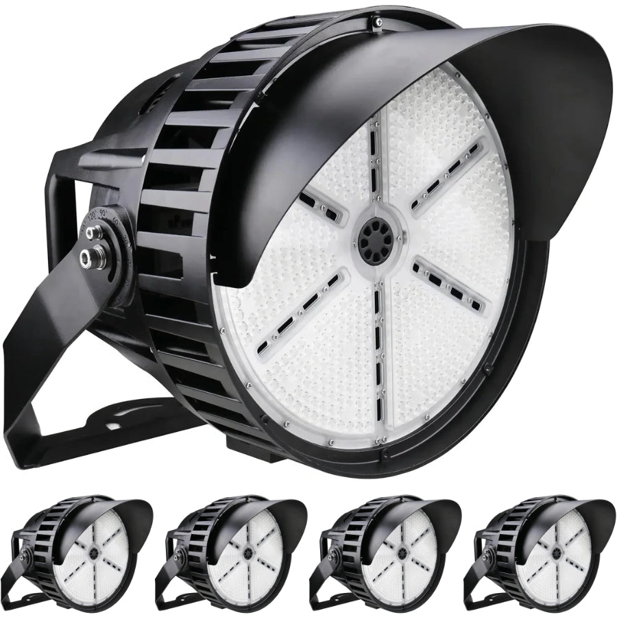 4 Pack 500W LED Stadium Lights for commercial and sports field lighting