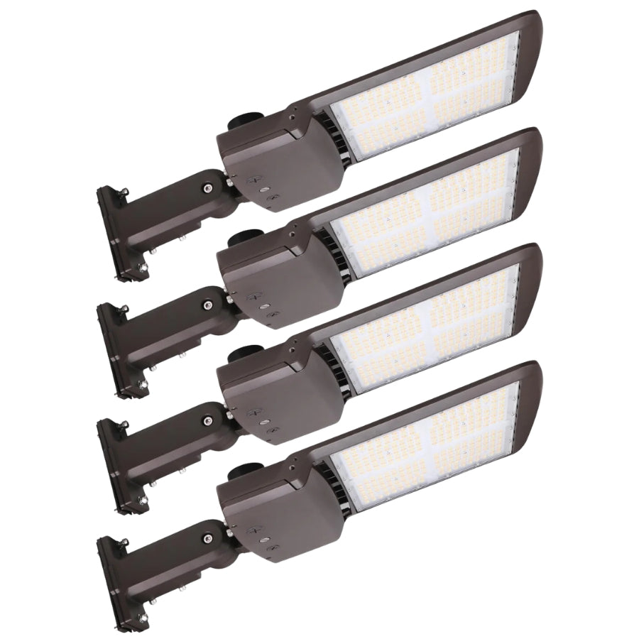 4 Pack LED Shoebox lights at switchtoled.com