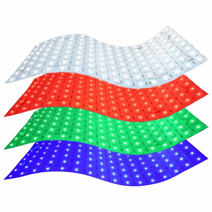 RGBW flexible LED backlight sheet, 24V cuttable soft LED panel for under counter and translucent countertop lighting by SwitchToLED