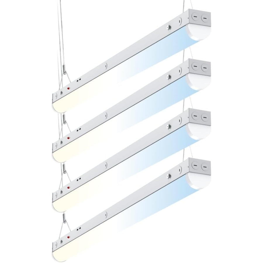  4ft LED Linear Strip Light Fixture with Motion Sensor on a white background