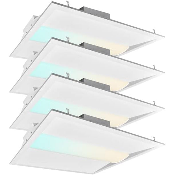 2x2 FT Center Basket LED Troffer Panel Light, 20/25/30/35/40W, 5 Color Options 3000K |3500K| 4000K | 5000K|6500K, Dimmable Drop Ceiling Lights, 2600/3250/3900/4550/5200Lumens, Damp Rated, 100-277V, DLC Premium