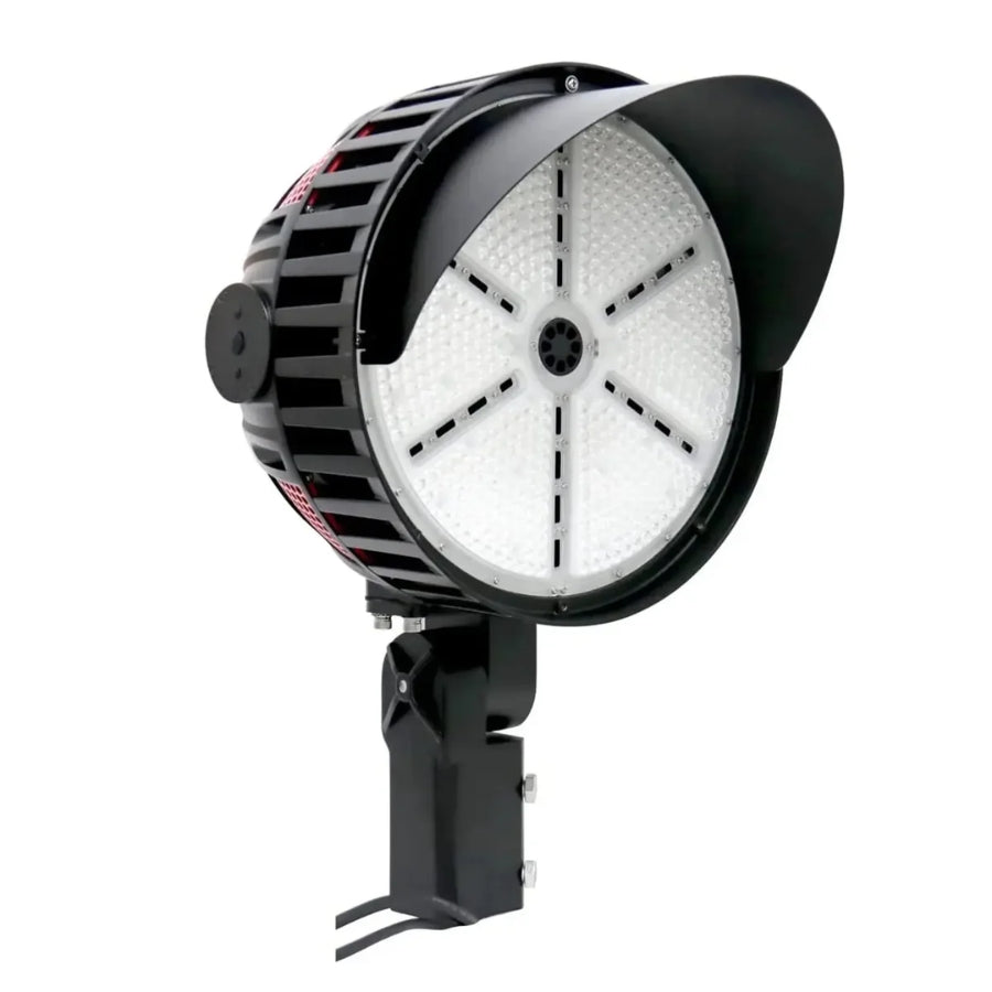 500W LED Stadium Light mounted on pole bracket for outdoor high mast lighting
